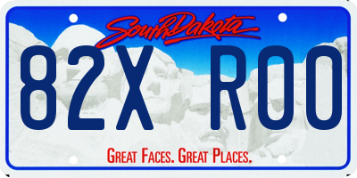SD license plate 82XR00