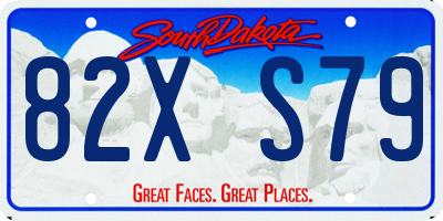 SD license plate 82XS79