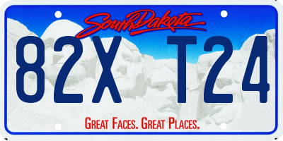 SD license plate 82XT24
