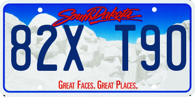 SD license plate 82XT90