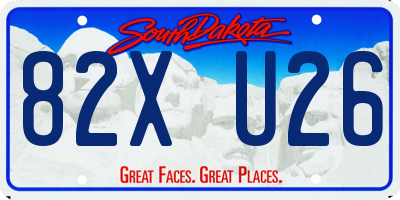SD license plate 82XU26