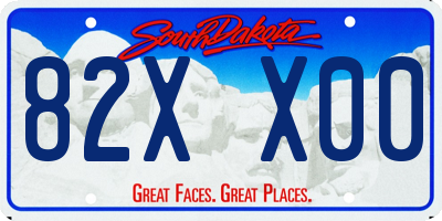 SD license plate 82XX00