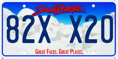 SD license plate 82XX20