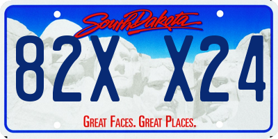 SD license plate 82XX24