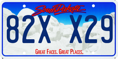 SD license plate 82XX29