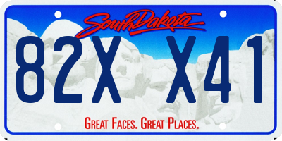 SD license plate 82XX41