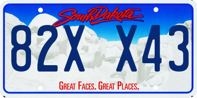 SD license plate 82XX43