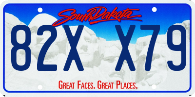 SD license plate 82XX79