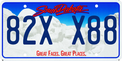 SD license plate 82XX88