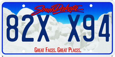 SD license plate 82XX94