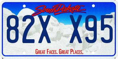SD license plate 82XX95