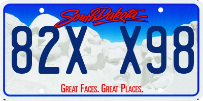 SD license plate 82XX98