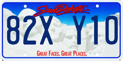 SD license plate 82XY10