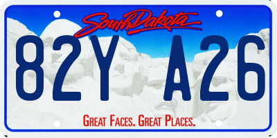 SD license plate 82YA26