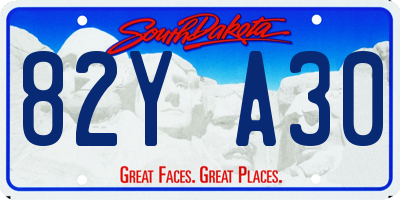 SD license plate 82YA30