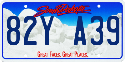 SD license plate 82YA39