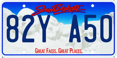 SD license plate 82YA50