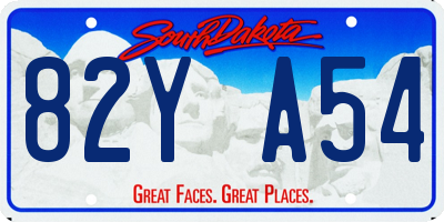 SD license plate 82YA54