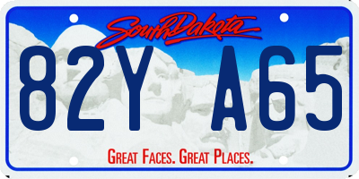 SD license plate 82YA65