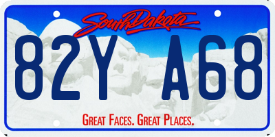 SD license plate 82YA68