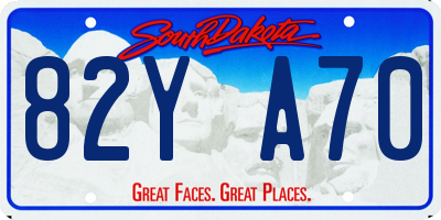 SD license plate 82YA70