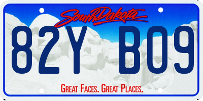 SD license plate 82YB09