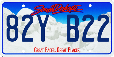 SD license plate 82YB22