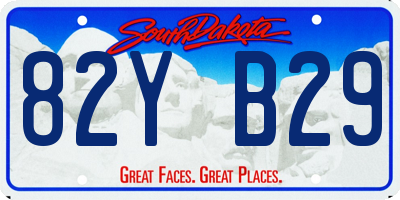 SD license plate 82YB29