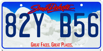 SD license plate 82YB56