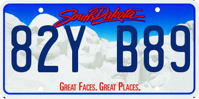 SD license plate 82YB89