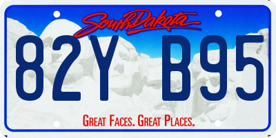 SD license plate 82YB95
