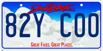 SD license plate 82YC00