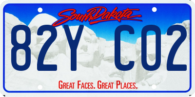 SD license plate 82YC02