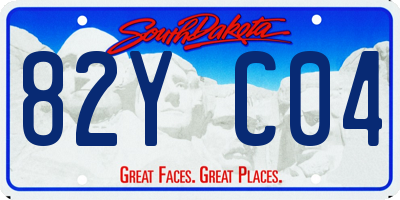 SD license plate 82YC04