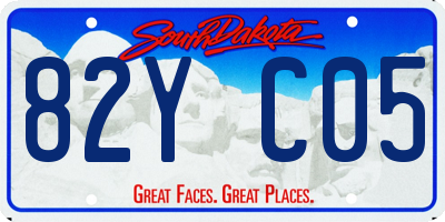 SD license plate 82YC05