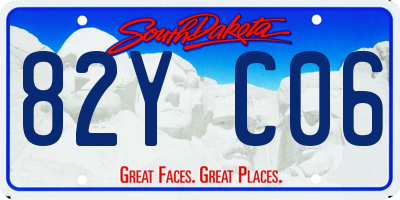 SD license plate 82YC06