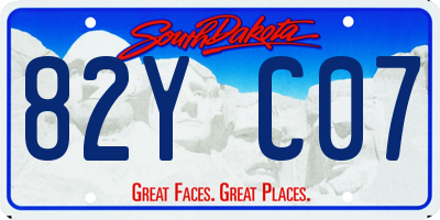 SD license plate 82YC07