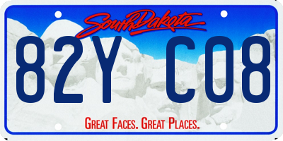 SD license plate 82YC08