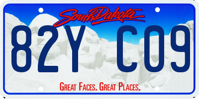 SD license plate 82YC09