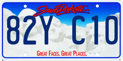 SD license plate 82YC10