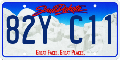 SD license plate 82YC11