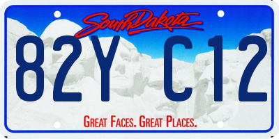 SD license plate 82YC12
