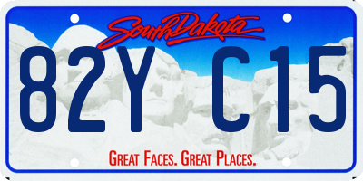SD license plate 82YC15