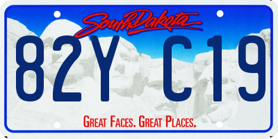 SD license plate 82YC19