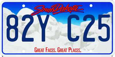 SD license plate 82YC25