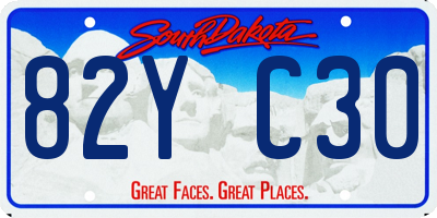 SD license plate 82YC30