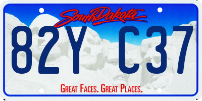 SD license plate 82YC37