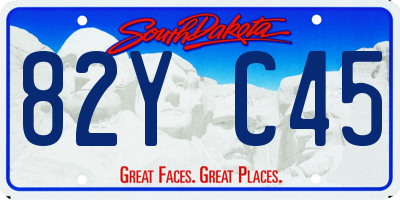 SD license plate 82YC45