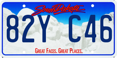 SD license plate 82YC46