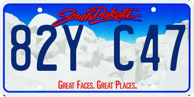 SD license plate 82YC47